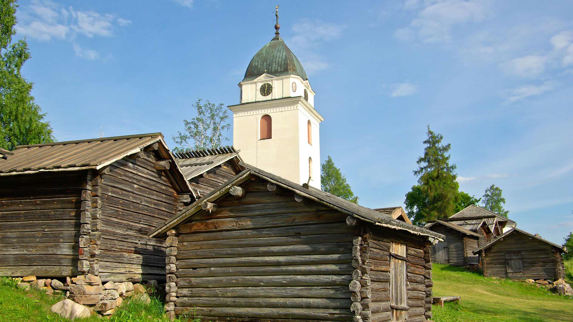 The Church tower in Dalarna in Sweden